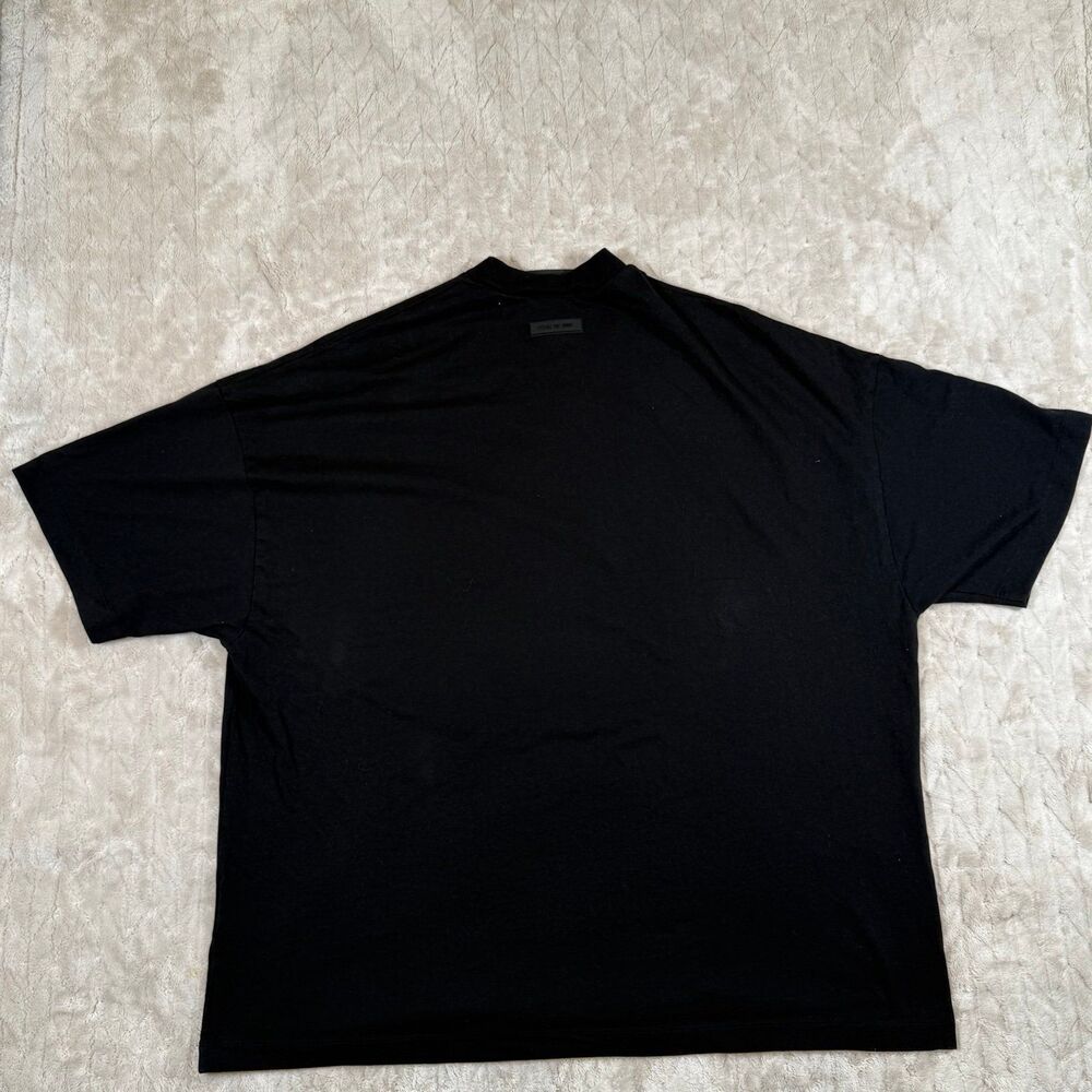 Fear Of God Essentials V Neck Shirt Oversized Jet Black Large